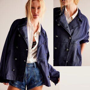 New Free People We The Free Viva Surplus Blue Jacket Size S